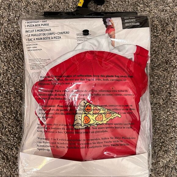 Sexy Pizza Delivery Girl Cosplay Halloween Costume Womens Size Small NEW! - Picture 3 of 3